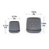 Syemin Planters Set of 2 Ceramic Flowerpot, Indoor and Outdoor Modern Decorative Round Planter for Patio, Garden, Gray, 7.87"*7.87"*7.09" - 3 of 4