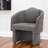 HomeRoots 28" Gray Upholstered Club Chair And Toss Pillow - 2 of 4
