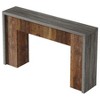 Resenkos Wood Console Table, Stylish Entryway Table, Modern Sofa Table, Versatile Display Table, Brown & Gray, Home Decor Essentials， Brown - 4 of 4