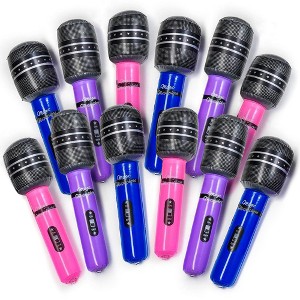 Playbees 10.5 Inch Wireless Inflatable Microphone - 12 Pieces - 1 of 4