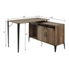 Anybear 48" Gray Oak and Black Finish Writing Desk - 2 of 3