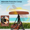 Tangkula 3-Seat Patio Swing w/ Canopy & Removable Cushions & Side Pockets Stand - 4 of 4