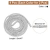 Unique Bargains Drawstring Bling Rhinestone Shoe Laces for Shorts Sneakers 4 Pcs White & Black - 2 of 4