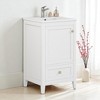 Mshliw 20" Modern Bathroom Vanity with Sink, Freestanding Cabinet with Soft-Closing Door, Storage Rack & Drawer, MDF and Ceramic - 3 of 4