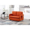 NicBex Linen Fabric Loveseat Sofa Modern Convertible Sleeper Sofa Bed with 2 Pillows and Side Pockets for Living Room,Orange - 4 of 4