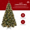 KWPZQEB Artificial Christmas Tree, Hinged Prelighted Xmas Tree w/Frosted Tips, Pine Cones & Metal Base, Realistic Holiday Décor​, Green - 4 of 4