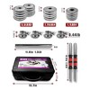 Naysaye Dumbbell 44LBS Adjustable Set with 3 in 1 Barbell Connector Chrome Plated Weights for Home and Gym, Silver, 18.5"*11.41"*7.87" - 3 of 4