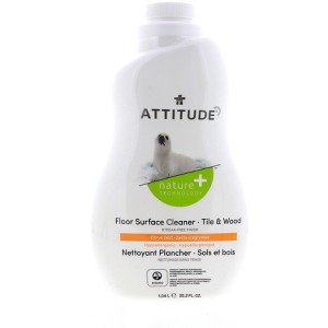 Attitude Floor Surface Cleaner Tile & Wood, Citrus Zest, 35.2 oz - 1 of 4