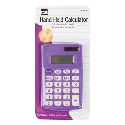 CLN CHL39100 8 Digit Display Primary Calculator Assorted Colors