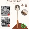 4-Pack Heavy Duty Scrub Brushes with Wooden Handles, Triangle & Square Floor Scrubber and Grout Cleaner for Multiple Surfaces - 3 of 4