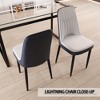 Vynxaria Set of 4 White and Blue Dining Chairs with Black Metal Legs - 4 of 4