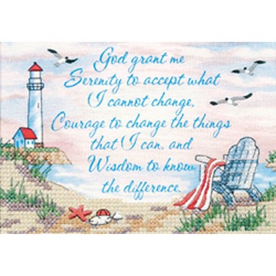 Dimensions Mini Stamped Cross Stitch Kit 7"X5"-Serenity Prayer