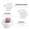 Itopfox Microwave Rice Cooker with Steamer Basket, Lid & Locking Clip for Cooking Rice, Vegetables, Soup & More in Microwave, Reusable & Food Safe - 4 of 4