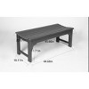 Vynxaria Gray Backless Patio Bench - Modern HDPE Adirondack Seating for Garden and Balcony - 4 of 4