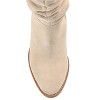 Journee Signature Womens Genuine Leather Syrinn Almond Toe Inside Zip Mid Calf Boots - 4 of 4