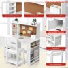 Kids Desk and Chair Set, Wooden Study Table with Storage Shelf, Bulletin Board, Children School Learning Desk Set, Writing Table - 4 of 4