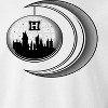 Harry Potter Men's Hogwarts Moon Castle Long Sleeve Graphic Cotton Pullover Sweatshirt - White S - 2 of 3