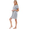 Emerson Road Woman's Whisper Rib Henley Sleepshirt, Nightgown - 4 of 4