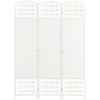 3 or 4 Panel Indoor Room Divider,Folding Privacy Screen,5.6" Room Separator,Wave Fiber Freestanding Partition Wall Divider for Home-The Pop Home - 3 of 4