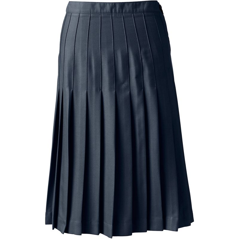 Lands' End Lands' End School Uniform Women's Solid Pleated Skirt Below the Knee, 1 of 3