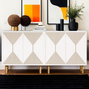 Hommoo Modern Sideboard Buffet, 59" Wood Storage Cabinet with Doors - 1 of 4