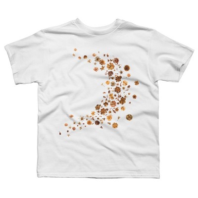 Boy's Design By Humans Golden Flower Buds Breeze By designnatures T-Shirt