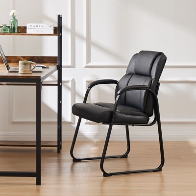 NicBex PU Leather Office Chair with Wheels and Headrest,Criss Cross Chair with Footrest and Lumbar Support,Desk Chair for Office