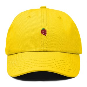 Dalix Lil Strawberry Embroidered Cotton Summer Outdoor Baseball Cap Dad Hat Womens - 1 of 4