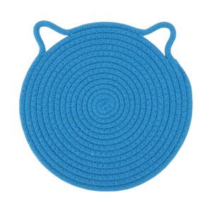 Unique Bargains Single Cat-Ear Shape Heat Resistant Trivet Mat Cotton 9.45"x9.45"x0.31" - 1 of 3