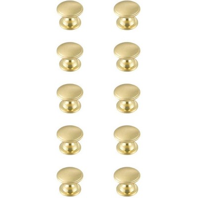 Elegant Lighting Kaid 1.2Inch Diameter Brushed Gold Mushroom Knob Multipack (Set of 10)