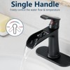 PAGED Single Hole Bathroom Sink Faucet with Deck Plate,Bathroom Faucet with Pop Up Drain and Supply Lines for Home Sinks - 3 of 4