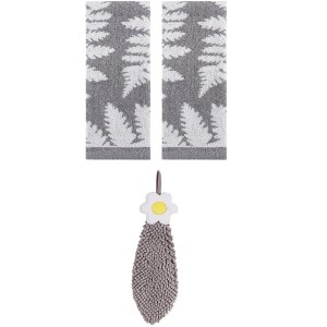 REGALWOVEN 3 Pcs Soft Absorbent Decorative Hand Towels for Bathroom Kitchen - 1 of 4