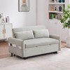 NicBex Loveseat Sofa Modern Upholstered Sleeper Sofa Bed with Adjustable Backrest and Storage Pockets for Bedroom,Living Room,Beige - 2 of 4