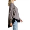 Women's Animal Dolman Sleeve Waffle Knit Top - umgee - 2 of 4