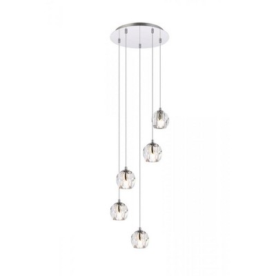 Elegant Lighting Eren 5 lights Chrome pendant