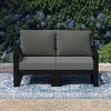 WestinTrends Montara Outdoor HDPE All-Weather Modern Patio Loveseat with Waterproof Cushions - 2 of 4