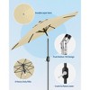9FT Outdoor Patio Umbrella, Market Umbrella with Push Button Tilt and Crank, 8 Sturdy Ribs UV Protection - 2 of 4