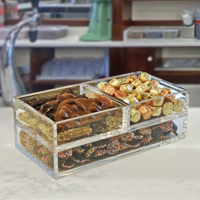 Deluxe Crystal Clear Polished Edge Styrene Tray Set