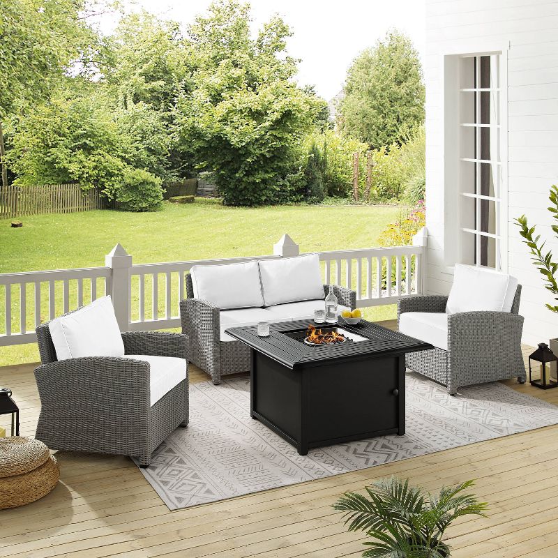 Bradenton 4pc Wicker Seating Set with Fire Table - Crosley
, 3 of 14