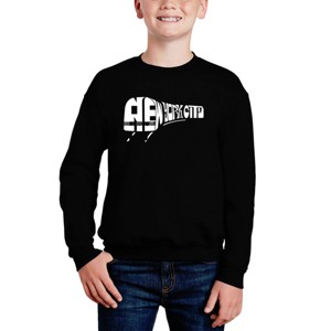 LA Pop Art Ny Subway - Boy's Word Art Crewneck Sweatshirt - 1 of 3