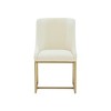 TOV Furniture Lisa Pleated Velvet Dining Chair by Inspire Me! Home Decor Grey - 3 of 4