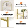 5 Tier Bookcase, Arched Display Racks Bookshelves, Metal Frame Modern Storage Rack Shelf for Bedroom, Living Room, Home Office - 4 of 4