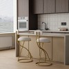 Modern Upholstered Velvet Bar Stools Set of 2 Armless Counter Height Barstools for Kitchen Island,Living Room-Tanpinhause - 2 of 4