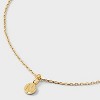 14K Gold Plated Round Initial Pendant Necklace - A New Day™ - 4 of 4