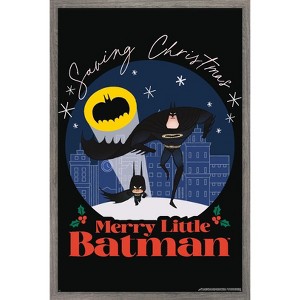 Trends International DC Merry Little Batman - Saving Christmas Framed Wall Poster Prints - 1 of 4