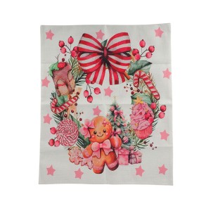 Unique Bargains Dining Chair Slipcovers Linen Pink 22.83" x 19.29" 1Pcs - 1 of 4