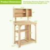 Tangkula Garden Work Bench, Wood Potting Station w/ Bottom Shelves & Top Compartments Solid Fir Wood Structure - 4 of 4