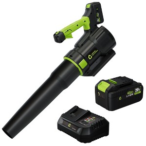 Leaf Blower Cordless- 20V Electric Leaf Blower 650CFM 200MPH & 2 Speed Mode, 1 * 4.0Ah Battery Powered, 1*Charger Leaf Blowers for Patio Lawn - 1 of 4