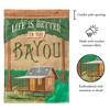 Magnolia Garden Life Better in Bayou Burlap Cabin 13 x 18 Inch Polyester Garden Flag - 2 of 2