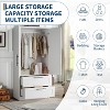 Armoire Wardrobe Closet with 2 Drawers, 70 "Tall Clothing Storage Cabinet with 2 Doors,White - 3 of 4